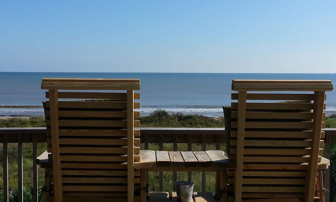 Port Bolivar Casa | Frente a la playa! Deck impresionante! Cocina de Gourment Mascotas OK-Pelican Bay