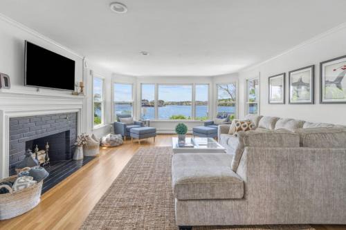 Dennis Port Casa | Stunning Waterfront Home with Hot Tub Deck Fire Pits and Office