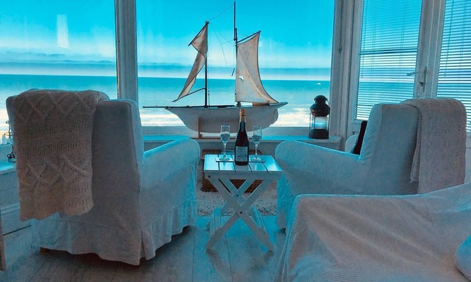 Sandsend Apartamento | Elegante apartamento en la casa de playa con fabulosas vistas al mar