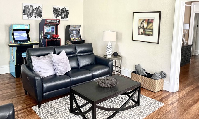 Olde Town Augusta Casa | Stylish & Modern Downtown Home w/ Arcade Area & Balcony Views