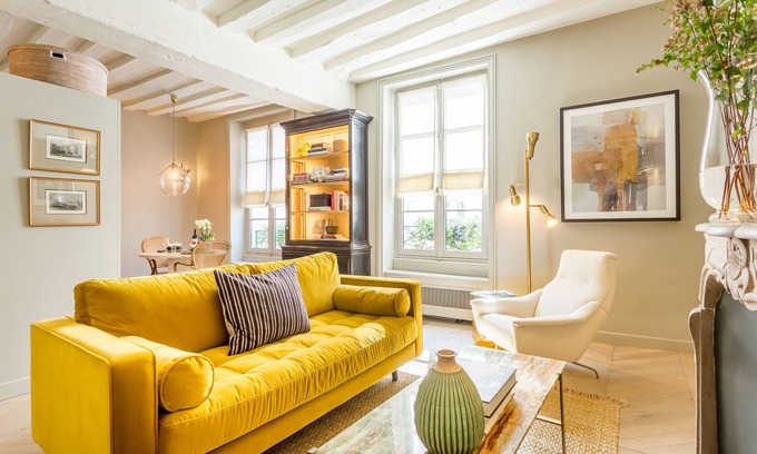 Quartier de la Monnaie Apartamento | Elegante habitación de una habitación en el corazón de Saint Germain