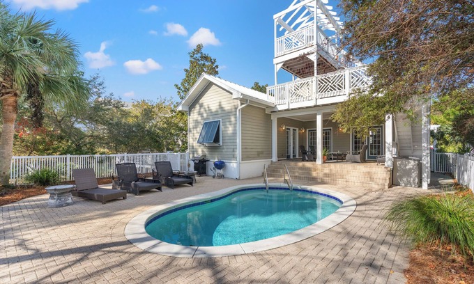 Village of Sugar Beach Casa | Sugar Sand Retreat – 30A Home, Updated, STEPS to the Beach w/ Private Pool!