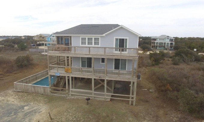 Carova Beach Casa | Patas de verano * Piscina privada * Bañera de hidromasaje * bonita terraza * Pases de estacionamiento GRATUITOS 4WD