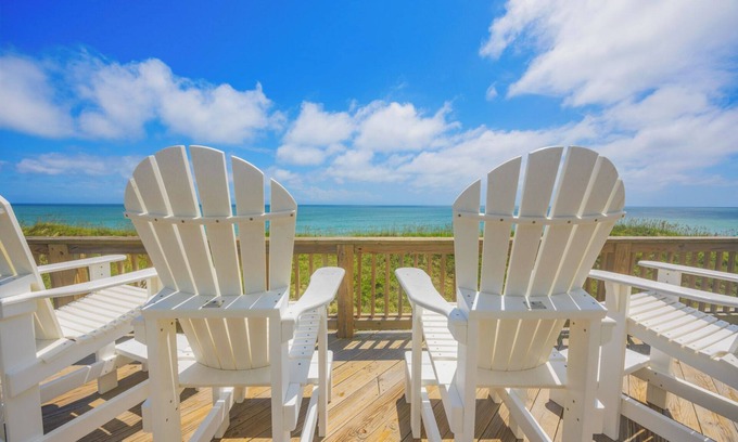 Hatteras Casa | SUMMER SAVINGS- Oceanfront Dog Friendly w/ Pool, Hot Tub, Elevator, Beach Access