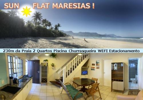 Maresias Casa | SUN Flat Maresias ! 2 Quartos Piscina Churrasqueira WiFi Estacionamento 230m da Praia