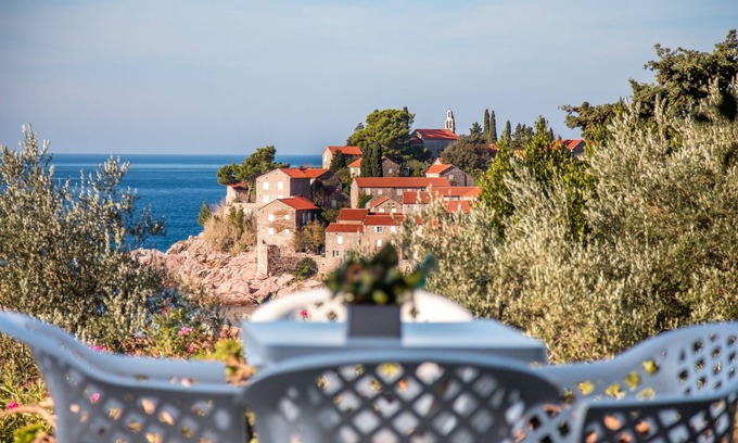 Sveti Stefan Apartamento | Apartamento Sun Rose de una habitación con vistas al mar