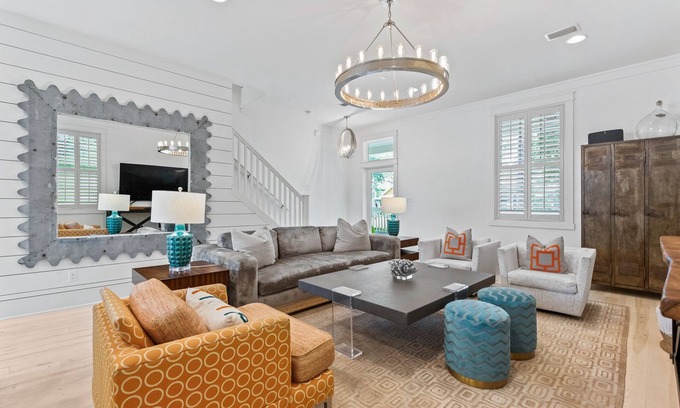 Forest District Casa | Sunny & 75 - Private Pool, Outdoor Fireplace - Watercolor
