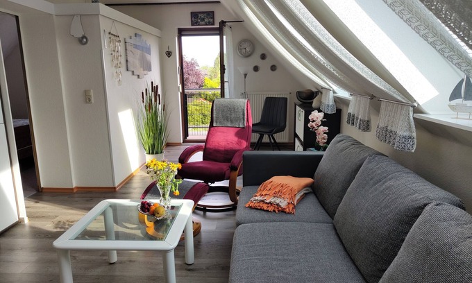 Schortens Apartamento | Jever, Mar del Norte, Mar del Norte, Frisia, soleado apartamento luminoso con balcón
