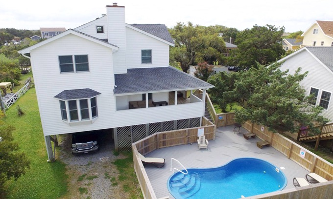 Ocracoke Casa | Sunsational: espaciosa casa con piscina de agua salada