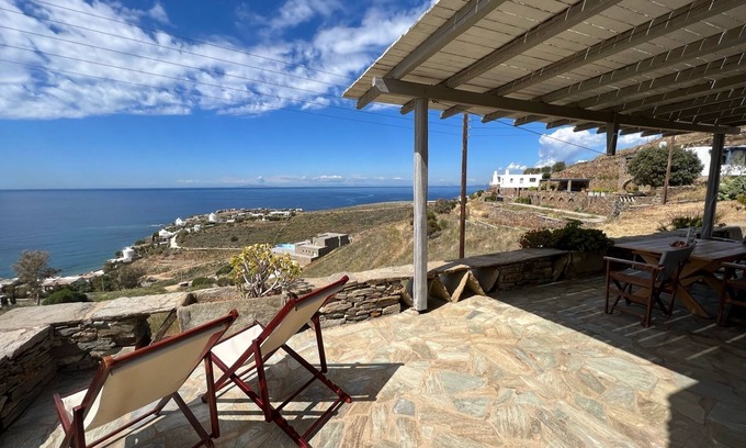 Koundouros Villa | Isla de vista puesta de sol villa