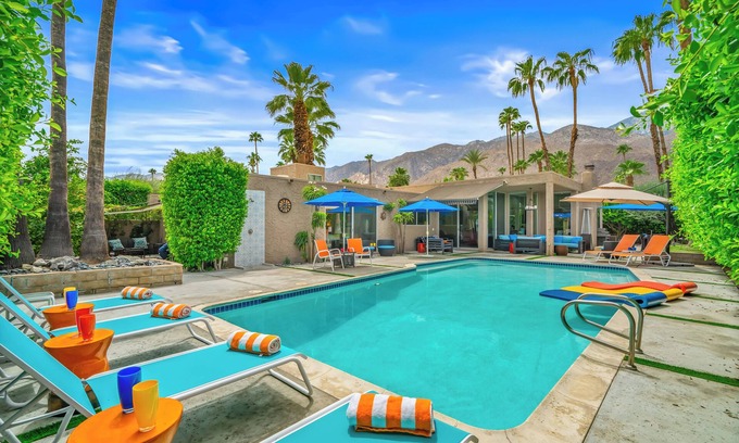 Deepwell Estates Casa | Suntan Palms - Bold Design, Poolside Fun, Spa, Fire Pit & Views