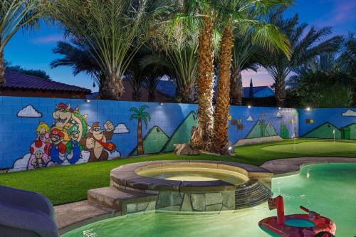 Rancho Santana Casa | Super Mario Hideout: Desert Dream with Game Room & Pool Slide