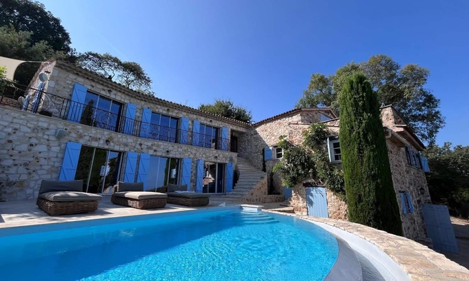 Les Maillans Casa | ¡¡NUEVO!! Vista panorámica al mar con piscina climatizada! Mas provenzal renovada