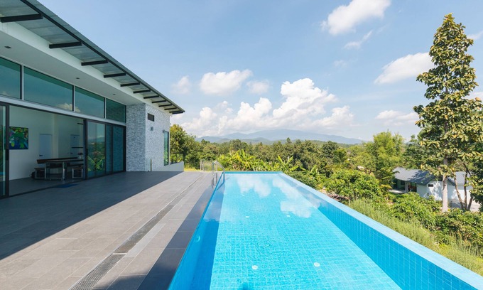 Hang Dong Casa | Swimming pool along the terrace, panoramic view surrounded by nature