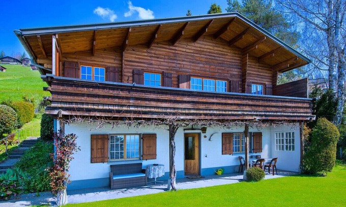 Aeschlen ob Gunten Chalet De Esquí | SwissHut Stunning Views Alps & Lake - Chalet Emmit