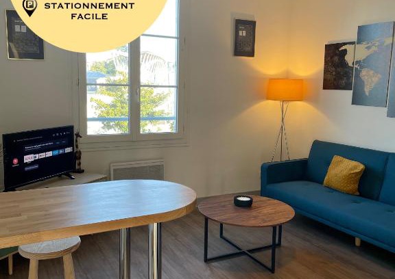 Bourges Apartamento | T2 4 pers face gare SNCF Appart Hotel le Cygne 3