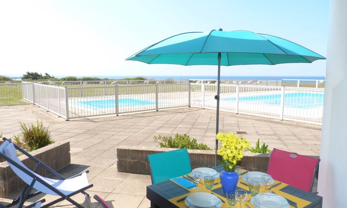 Guidel Apartamento | T2 classified 3***, OCEAN FACING, TENNIS AND SWIMMINGPOOL