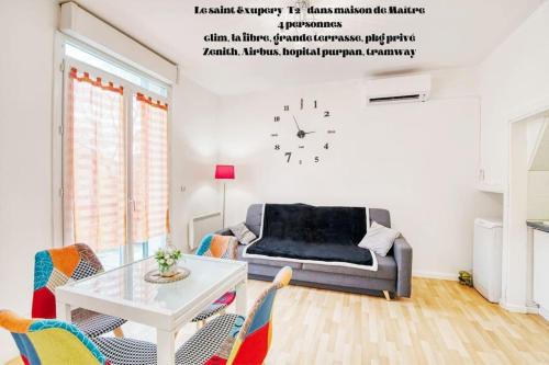Purpan Apartamento | T2 ds Villa-Terrasse-Clim-pkg-MEET- Zénith-Odyssud