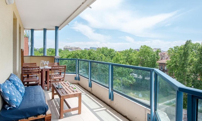 Minimes - Barriere de Paris Apartamento | T3 - Grand Balcon vue canal - A 3 pas de la Gare