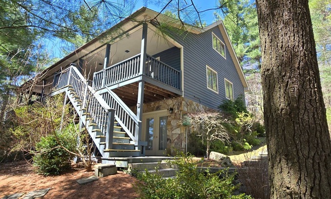 Swanton Casa | Tall Pines- 5-bedroom with hot tub and dock slip!
