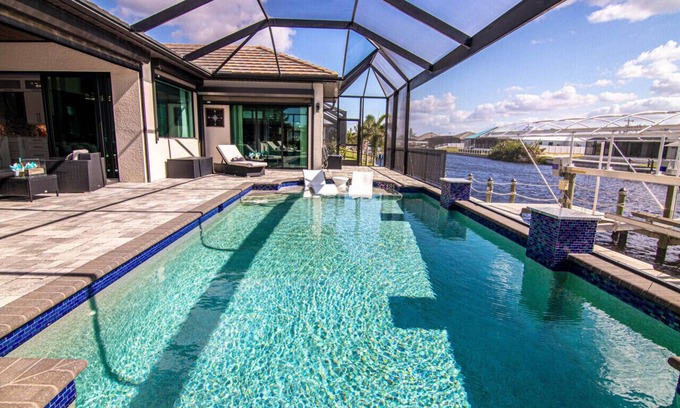 Burnt Store Casa | Tarpon Cove Luxury Home with Heated Pool and Gulf Access