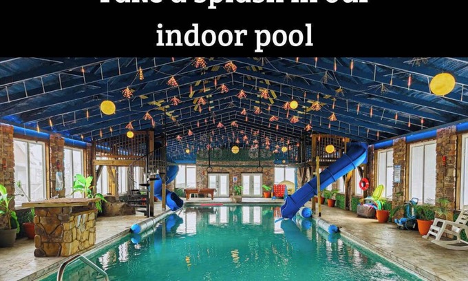 New Hope Cabina | Grande TeePee! * Nuevo * ¡Lujos de hogar! Piscina cubierta, jacuzzi! Chatt. TN 21 millas