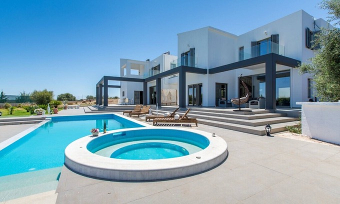 Kounoupidiana Villa | Nueva Villa Lux ★ PISCINA PRIVADA E HIDROMASAJE ★ BBQ ★ SeaView ★ 12 Pers