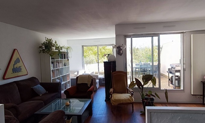 Gaudiniere Casa | Terrasse 50 m2 à Nantes et 3 Chambres, Shopping, Nature, Randonnée, Footing
