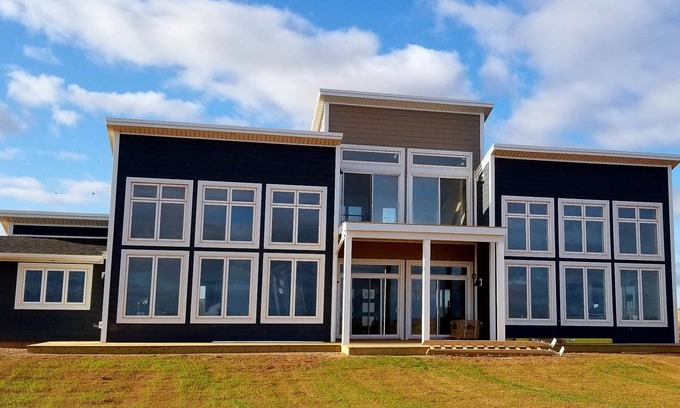 Sea View Casa | The Belvedere: lujo frente al mar, sala multimedia, Cousin's Shore Beach, AC