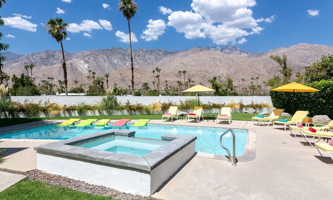 Indian Canyon Casa | The Betty Grable Estate On The Golf Course In Indian Canyons Neighborhood! Incredible Mountain Views!