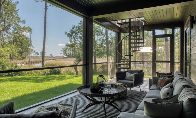 Santa Rosa Beach Casa | The Black Lotus | Designer Bayou Home w/ Boat Launch, Views + Events | Near Grayton Beach