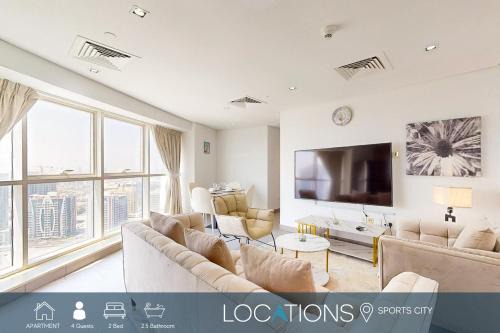 Dubai Sports City Apartamento | The Bridge - Tranquil Two Bedroom in Sports City