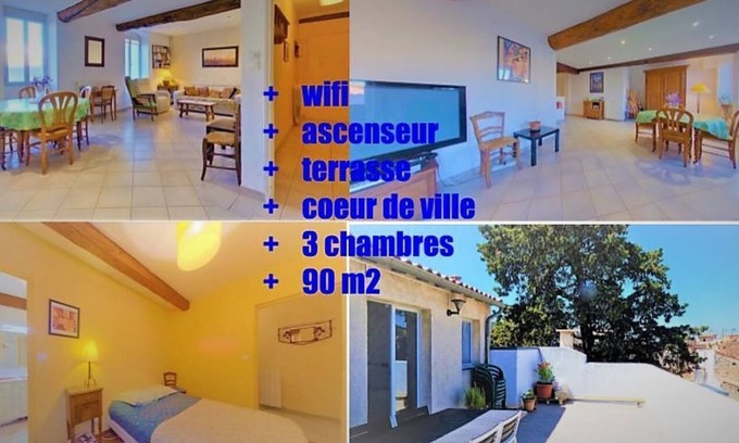 Arles City Centre Apartamento | La calma de un gran corazón departamento de terraza histórica, bien equipado