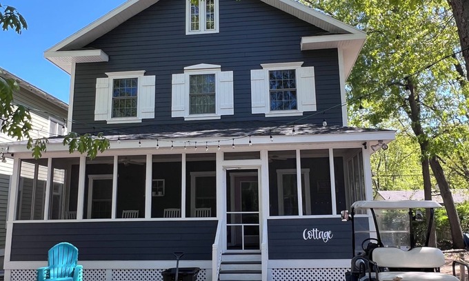 Michigan City Casa | Beachwalk Resort - El carrito de golf Cottage incluido - para 10 personas