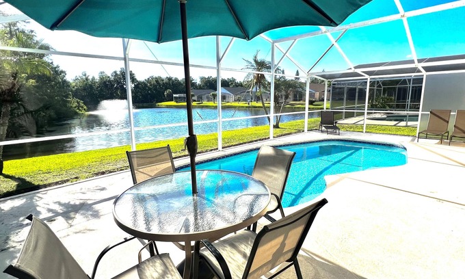 Chatham Park Casa | The Den! Private Pool and Pond Views, 5 Miles to Disney