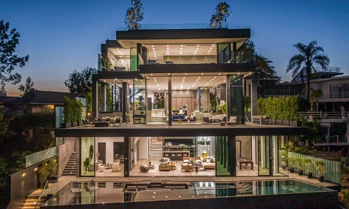 Bel Air Casa | The Donella Mansion: Exquisite Modern Living in Bel Air with Stunning Views
