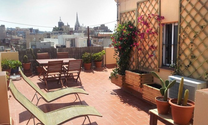 La Ribera Apartamento | Fantástico ático con terraza privada en el BORN. Vistas impresionantes