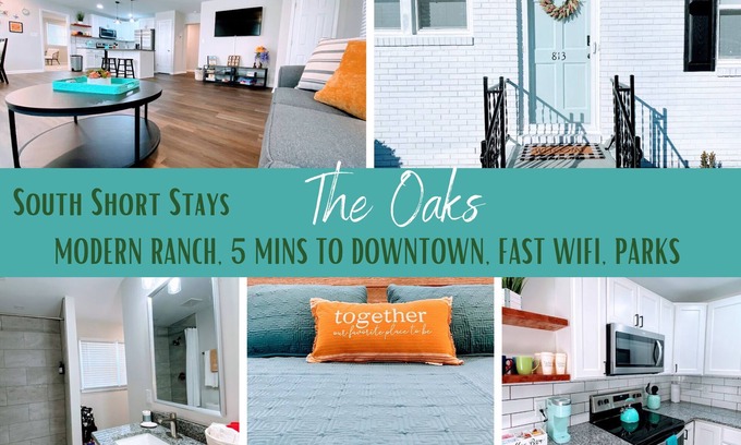 Southwest Raleigh Casa | The Oaks: Modern Ranch-5min DT, Wi-Fi, Sleeps 10!