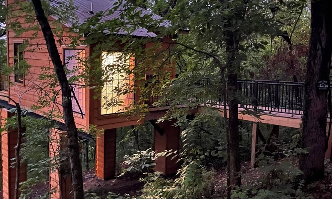 Nixa Cabina | The Riverbirch Treehouse-close to town yet steps away from total wilderness