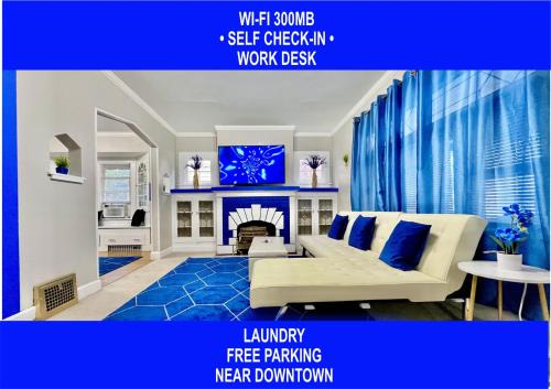 Old Brooklyn Casa | The Sapphire Haven - Your Old Brooklyn Oasis Awaits Families, Couples, Business Travelers Near Downtown With Parking, 300 MB WiFi & Self Check-In