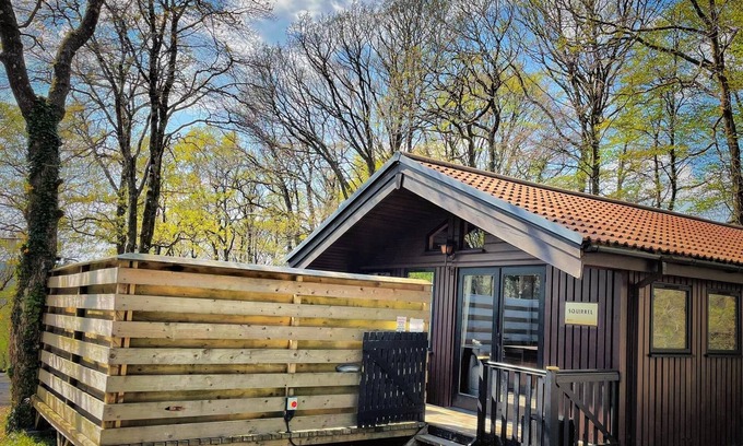 Llanybri Casa | The Squirrel Lodge Bañera de hidromasaje-Tenby-Carmarthen