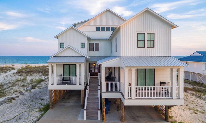 Gulf Shores Casa | 'Veranda' exclusivo, playa privada frente al golfo, piscina climatizada, ascensor, acceso para discapacitados