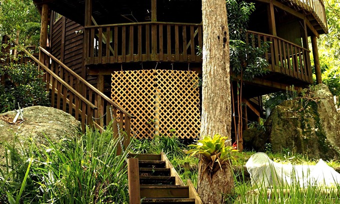 Bar Point Casa | THE YURT - A round treehouse on the river - boat access only - just magic!