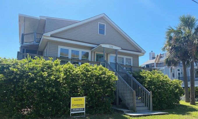 South Carolina Lowcountry Casa | Third-Row Home w/ Ocean Views & Easy Beach Access; Screened Porch; Sun Deck; CableTV/WiFi