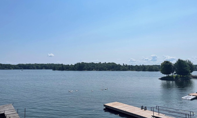 Leeds and the Thousand Islands Cabaña | Thousand Islands Luxury Peninsula Getaway - 360 Water View -