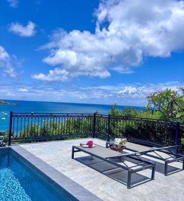 Grand Case Casa | Ti Bay - Vue Mer spectaculaire & Piscine à débordement