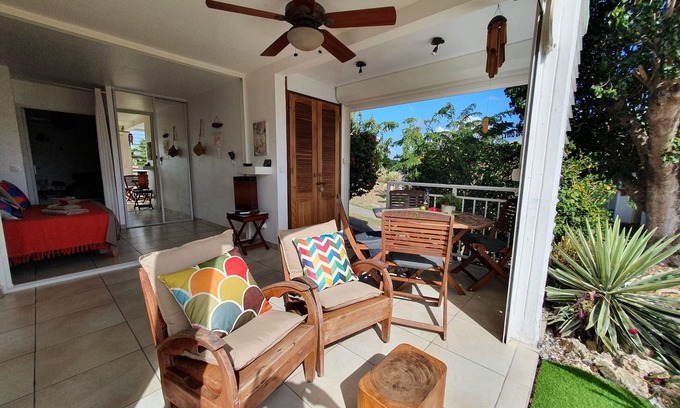 Anse des Rochers Apartamento | TI Cocoon Anse des Rochers, T2, jardín, hermosa vista al mar