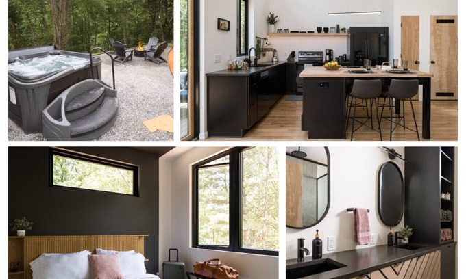 Asheville Cabina | Tiny Home Getaway 4 mile drive to DT w/ Hot Tub