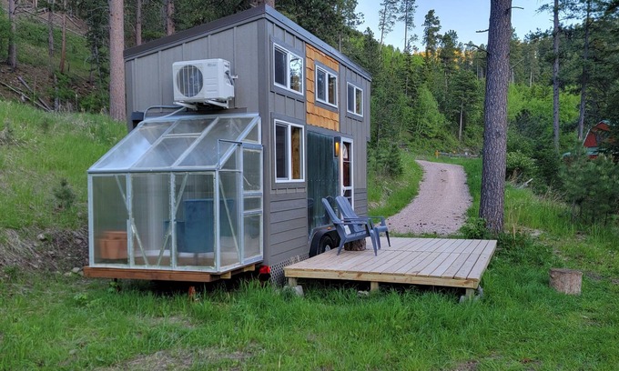 Deadwood Cabaña | Tiny House in the meadow on Two Bit Creek. Minutes from Deadwood and Sturgis.