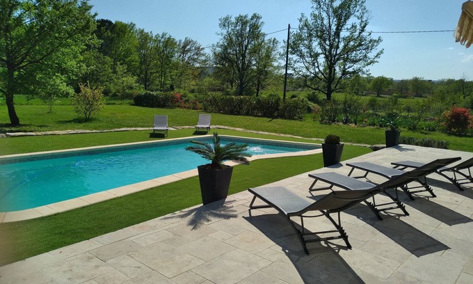 Tourrettes Casa | Tourrettes con aire acondicionado villa con piscina privada de mayo a septiembre